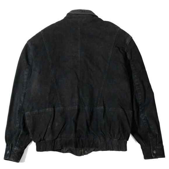 VINTAGE 80's Members Only Classic Aviator Military Bomber Jacket Mens 1X Black - Picture 7 of 12